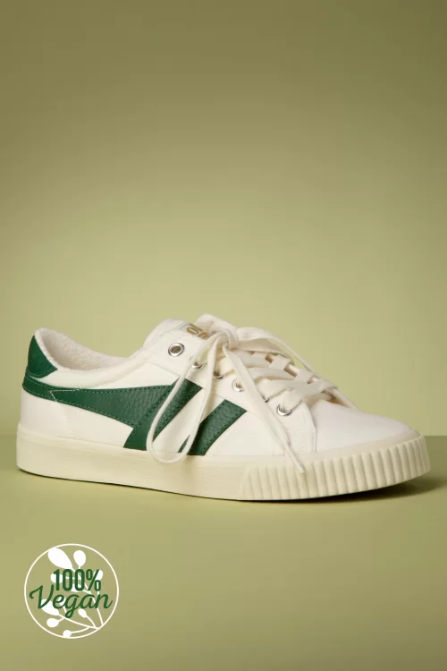 Gola Mark Cox tennissneakers in gebroken wit en donkergroen