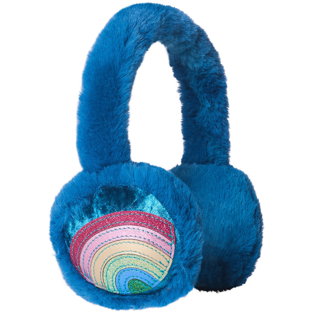 mimi & lula oorwarmers rainbow - teal multi