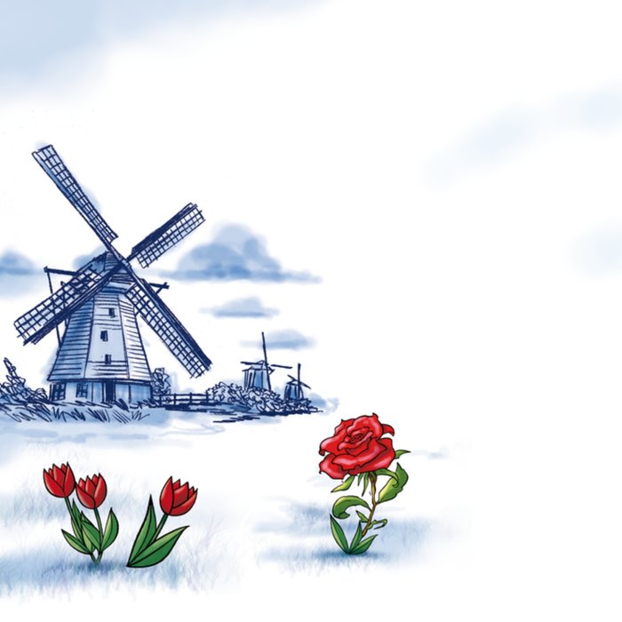 Old Dutch | Verjaardagskaart | Jarig!! | Kip