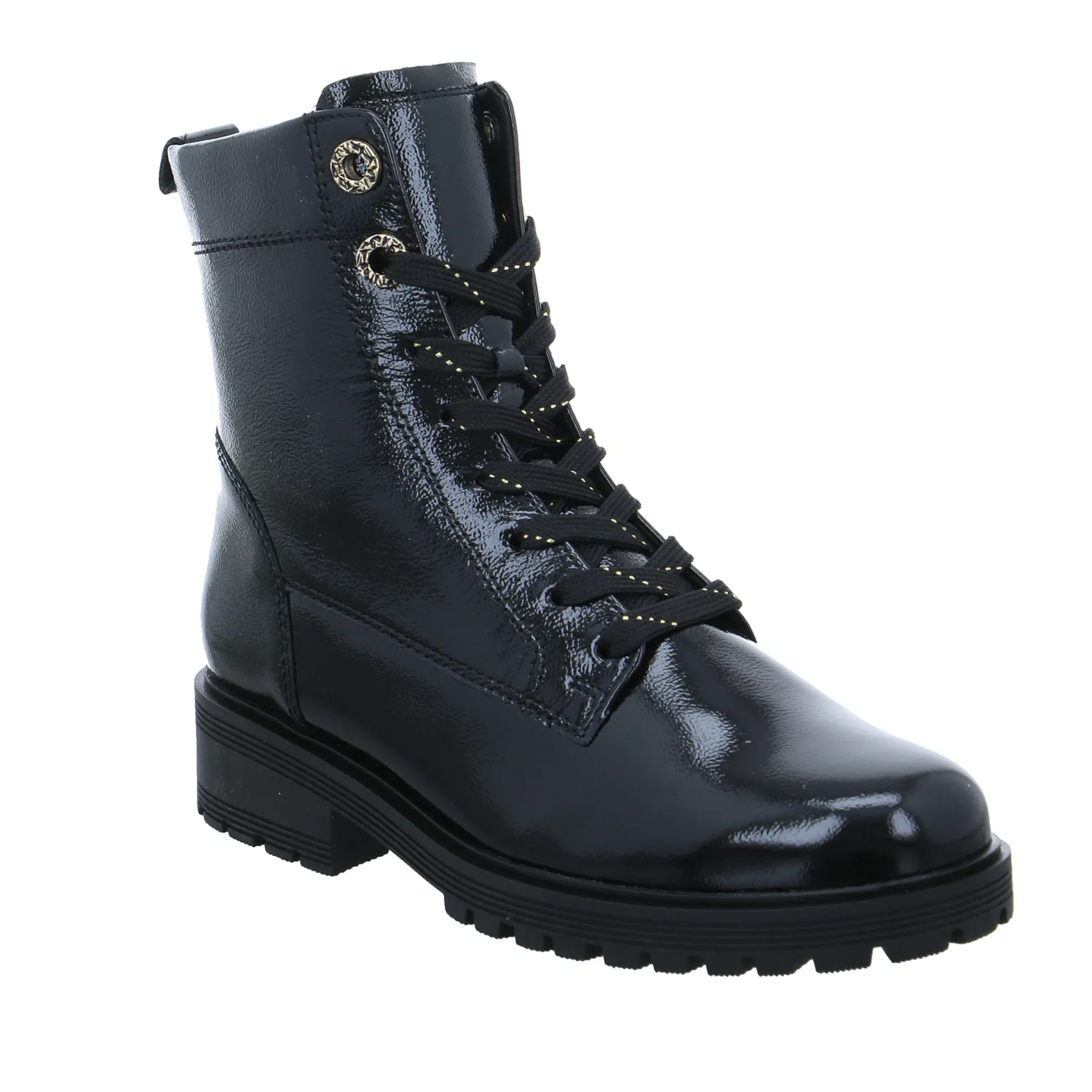 GABOR Boot Schwarz Leder  mit Wechselfussbett