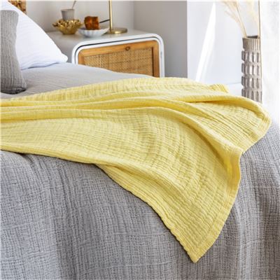 Jeté de lit en double gaze de coton - 280 g/m²