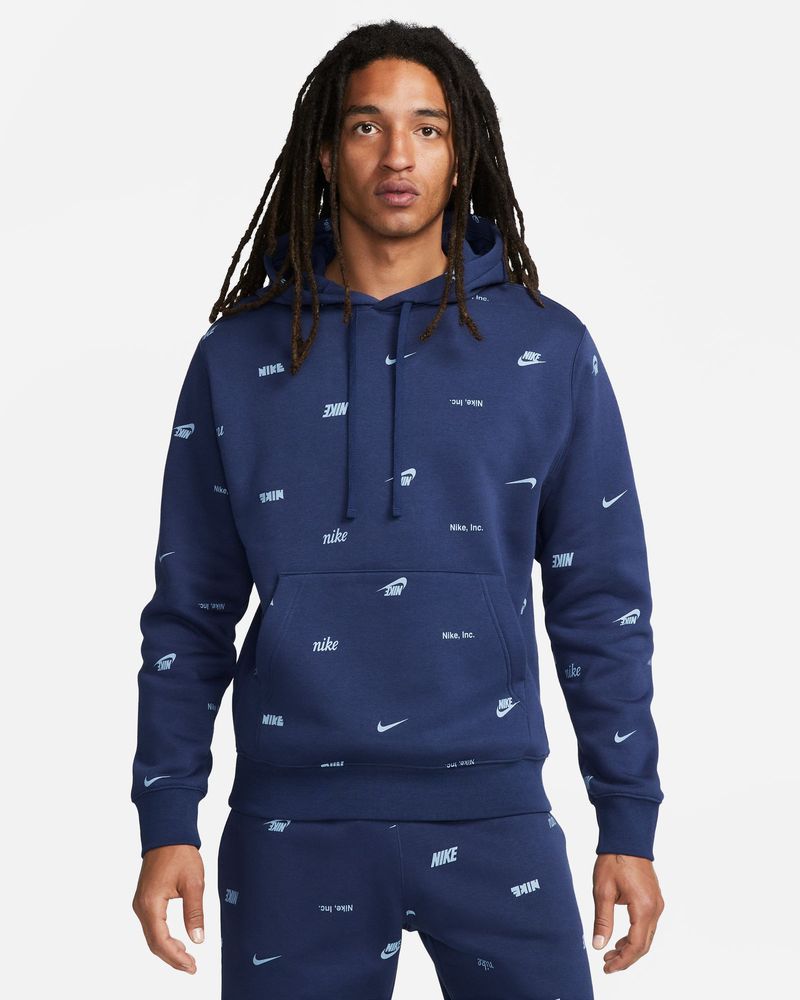 Sweat à capuche Nike Sportswear Club Fleece Bleu Marine pour homme