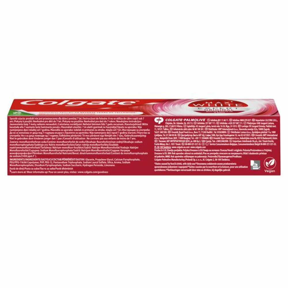 12x Colgate Tandpasta Max White Expert Original75 ml