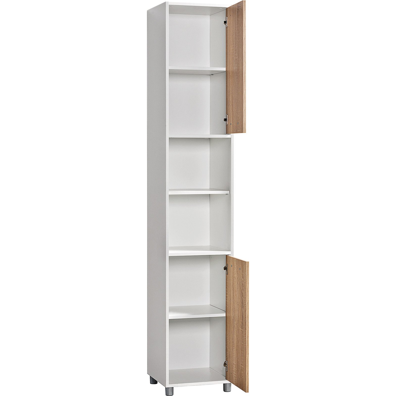 Badhochschrank Betty Dekor Eiche weiss 35 x 191 x 34 cm