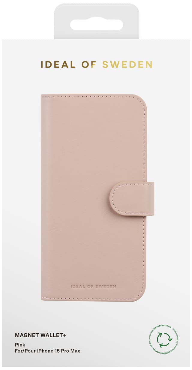 Ideal of Sweden Magnet Wallet+ iPhone 15 Pro Max pungetui (pink)