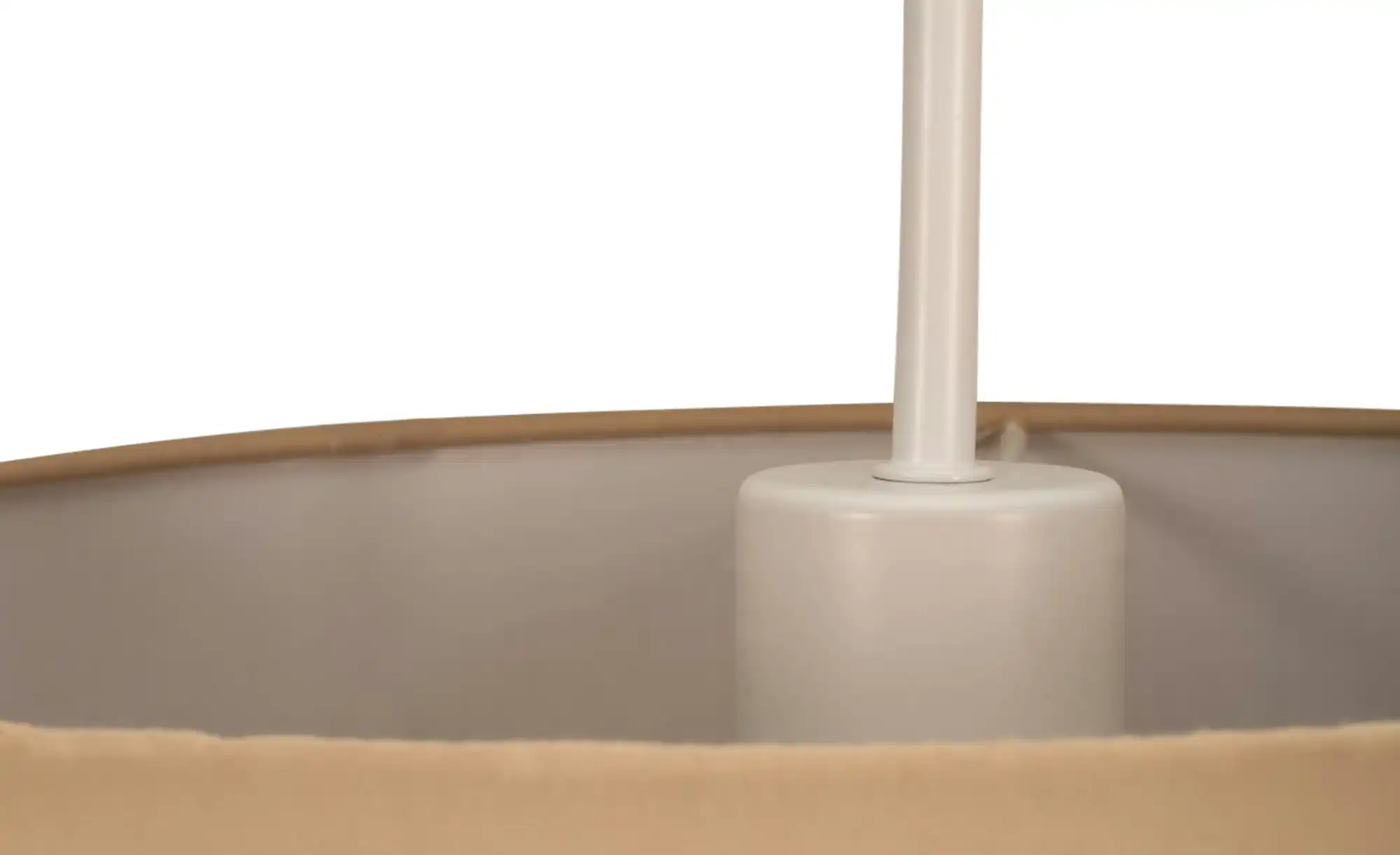Pendelleuchte, 1-flammig, Stoff/beige