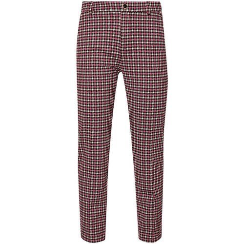 Liu Jo - Pantalón de pata de gallo Rojo