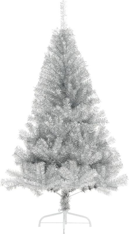 Kunstkerstboom - Halfrond - Zilver - PET en Staal - 180 cm Hoog