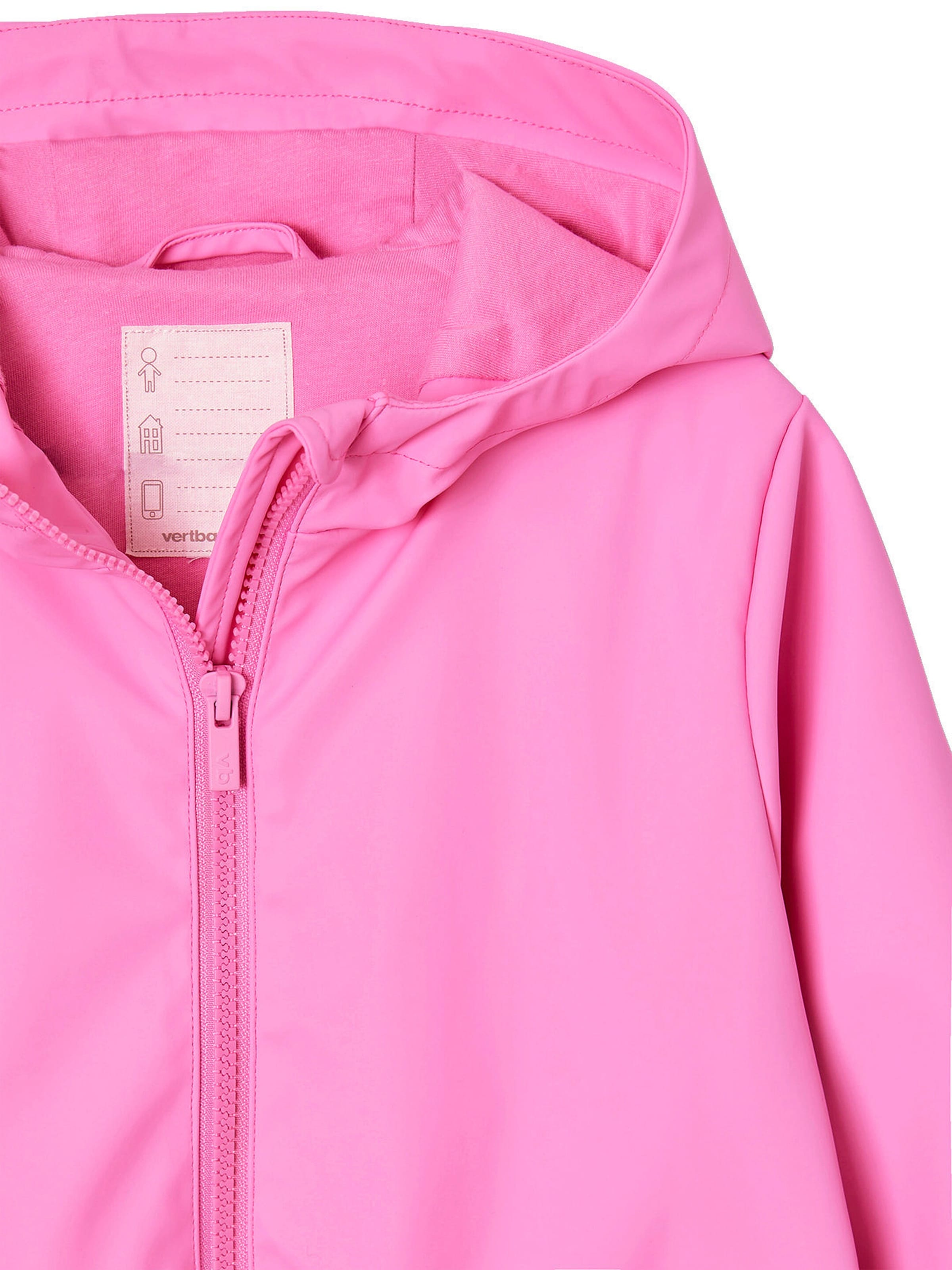 Vertbaudet Mädchen Regenjacke mit Kapuze rosa