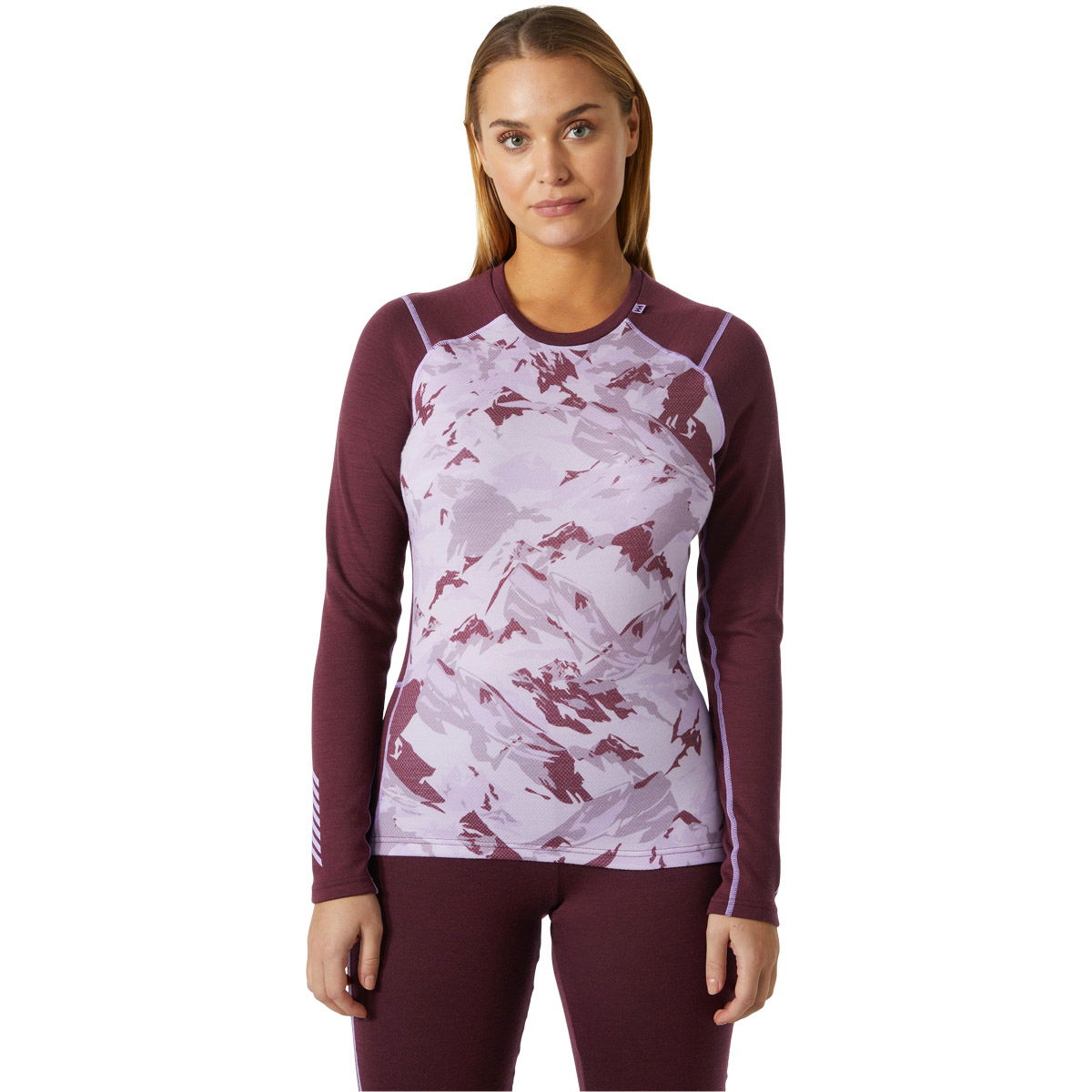 Helly Hansen Lifa Midweight Graphic Merinould Skiundertrøje Dame