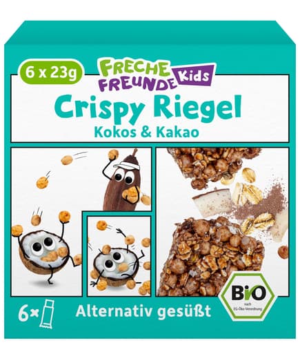 Freche Freunde Kids Bio Crispy Riegel Kokos & Kakao
