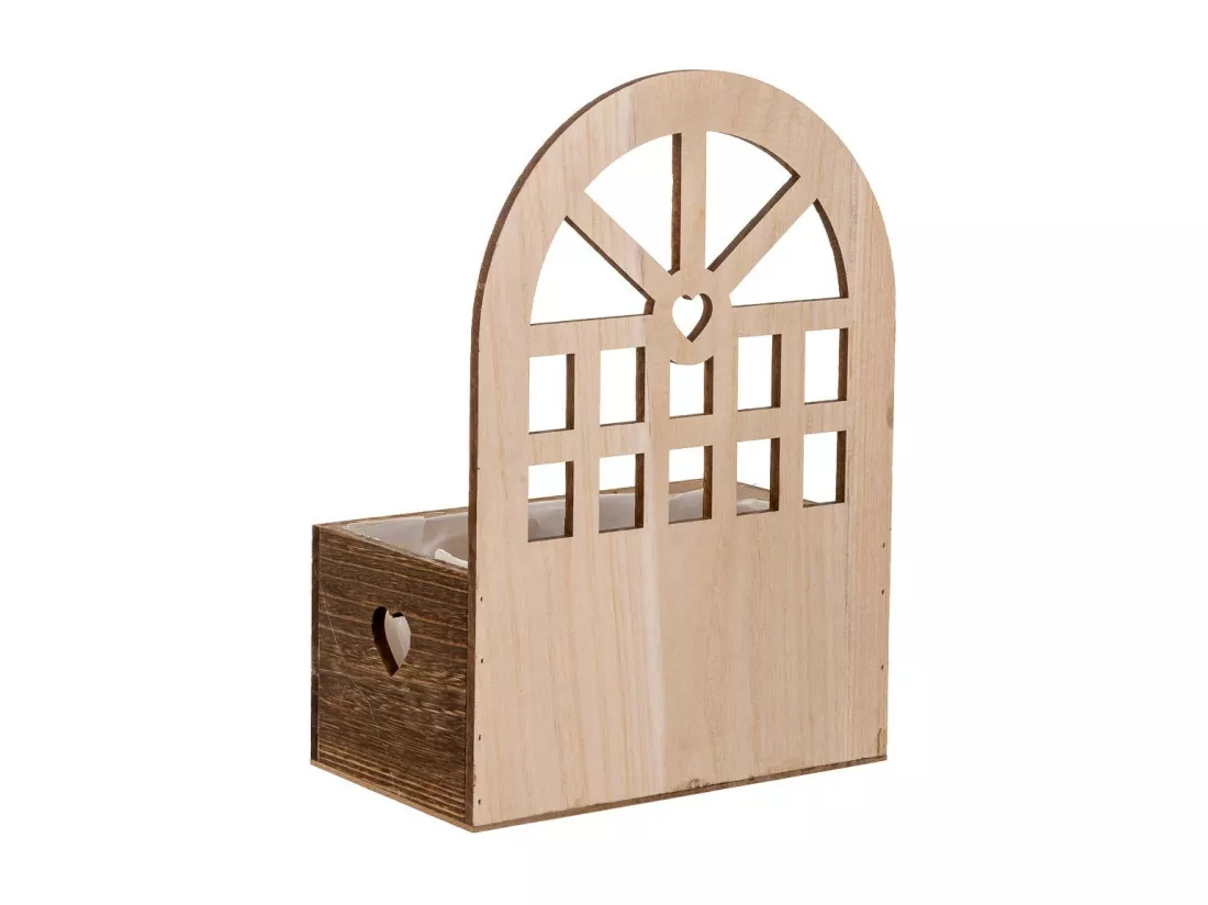 Support en bois marron 25x15x35.5h