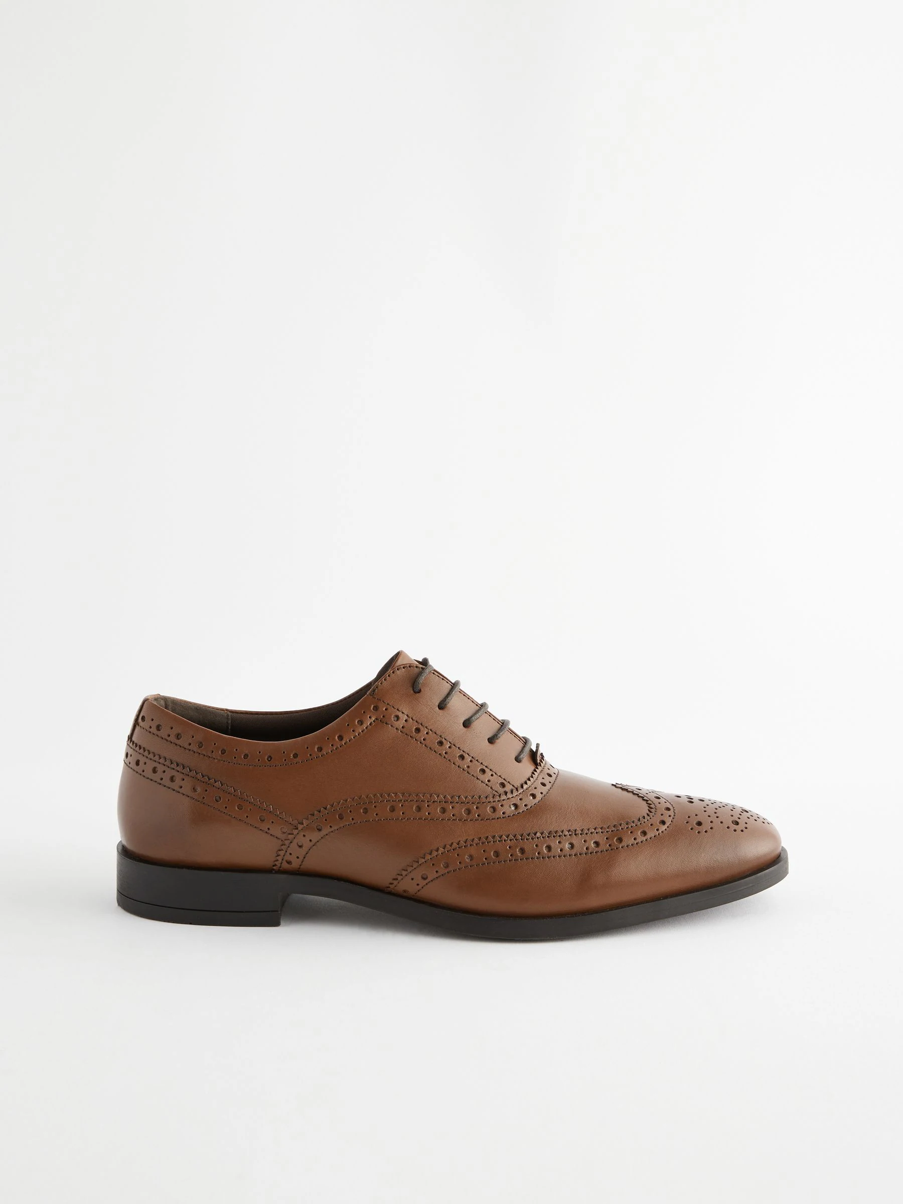 Lichtbruin - Wijde pasvorm - Leren Oxford brogues