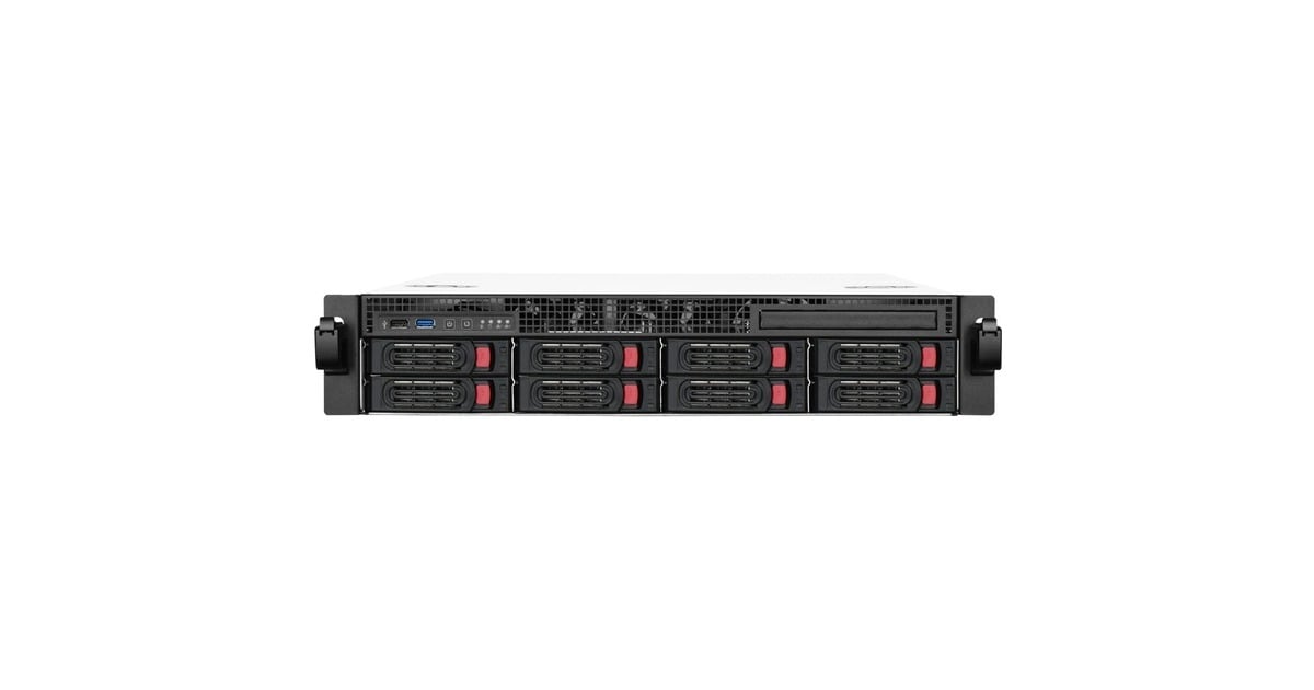 SilverStoneRM21-308 rack behuizing  (Zwart | 1x USB-A 2.0 | 1x USB-A 3.2 (5 Gbit/s))