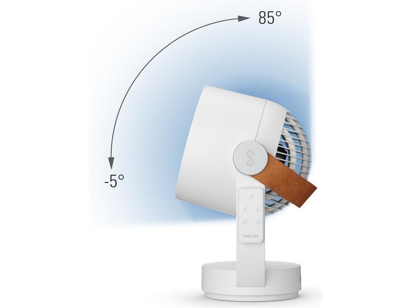 Stadler Form Tischventilator Leo Weiss 3D Tischventilator mit Fernbedienung