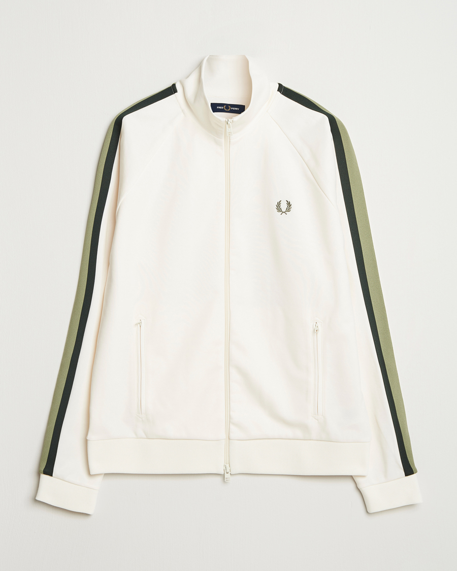 Fred Perry Two Colored Taped Track Jacket Light Ecru
