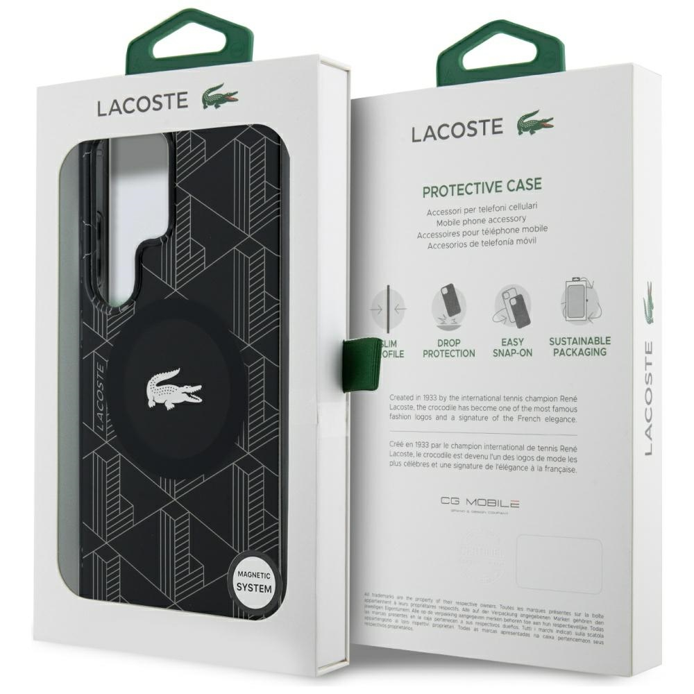 Samsung Galaxy S25 Ultra Hardcase Hülle Monogram Logo MagSafe-Modul (LCHMS25LUBSK) - Schwarz