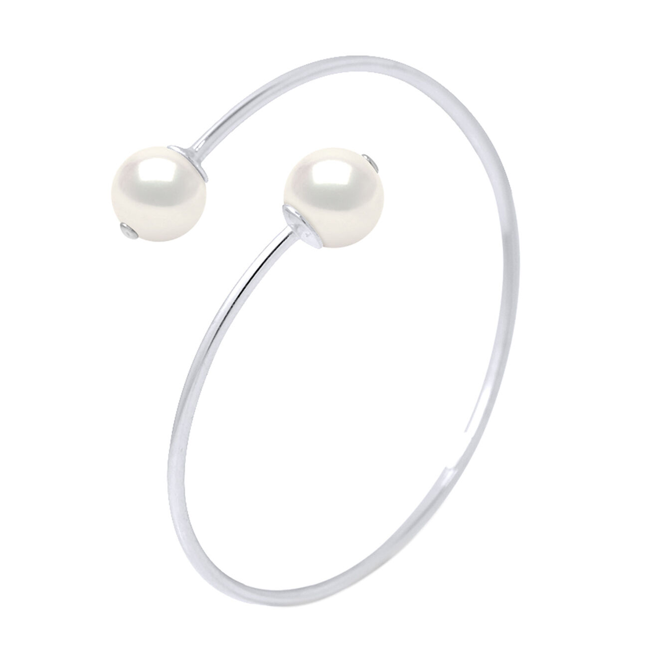 Pearl Addict Bracelet Prestige Argent & Perles d'Eau Douce blanches