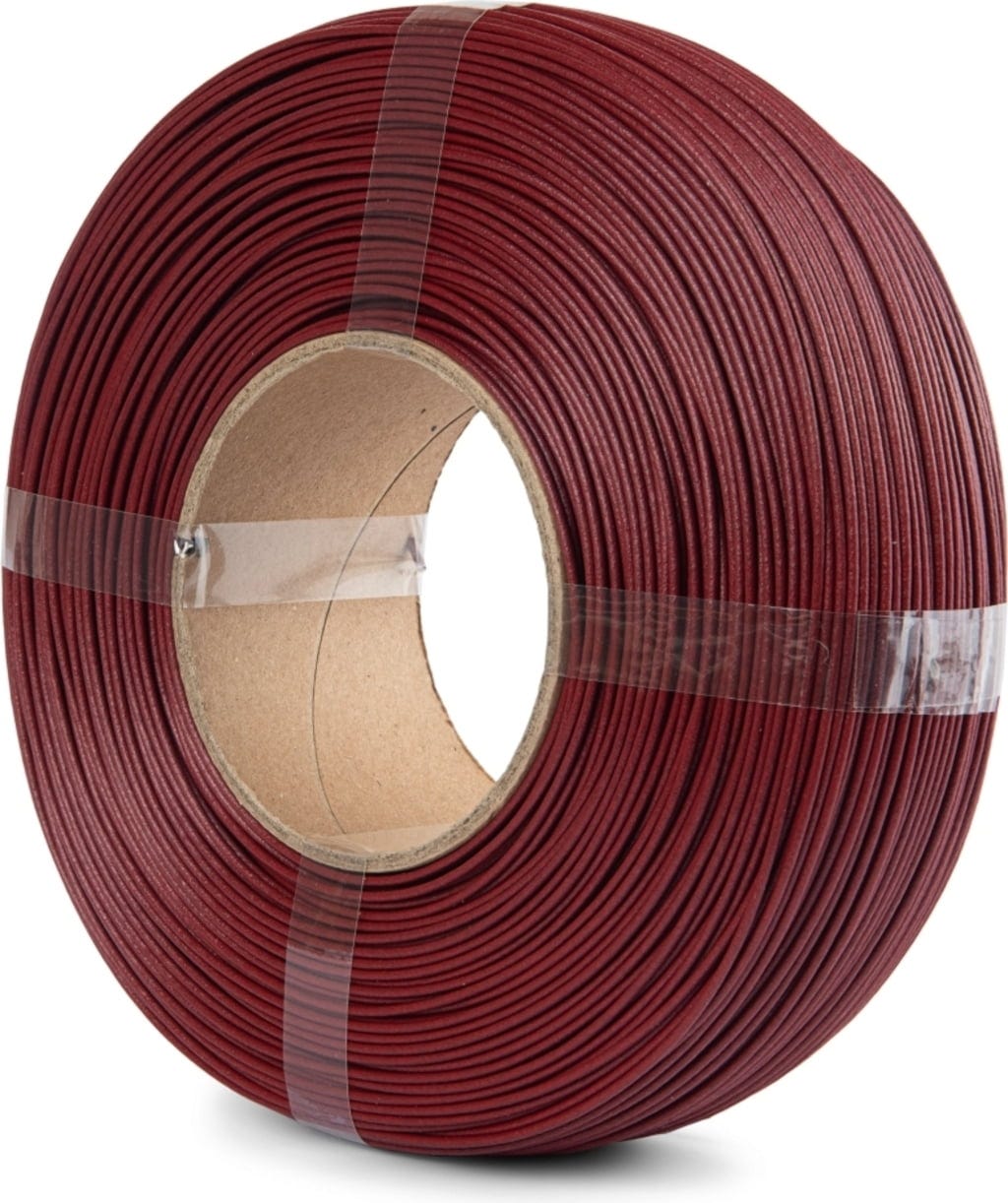The Filament  ReFill PETG CF Red, 1,75 mm / 1000 g    Mit 3 % Kohlefasern verstärktes PETG ohne Spule in Red