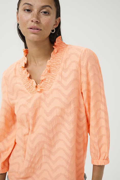 Kaffe oranje dames blouse