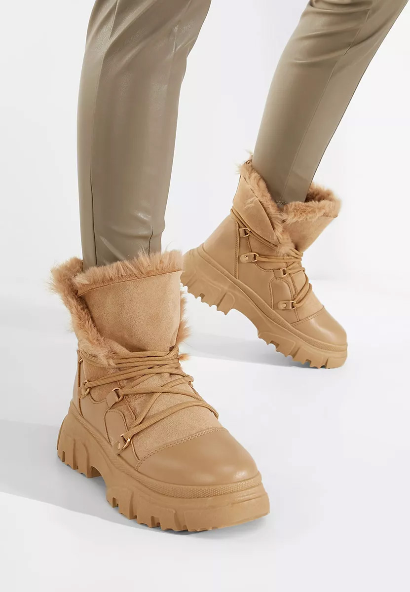 Bottines doublées femme kaki Fralesia
