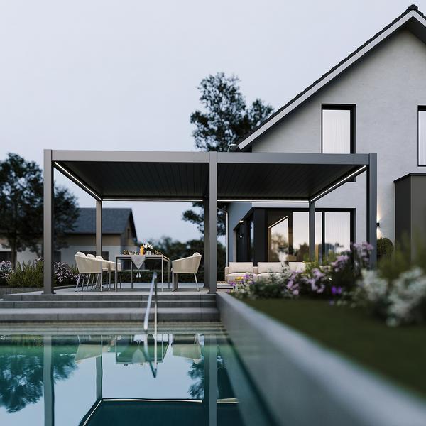 Weide Pergola LED E-Deluxe Plus 4x6, ca.