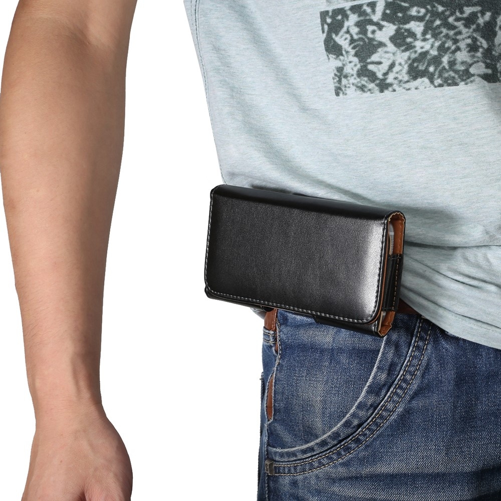 Universal Leder Tasche mit 360° Gürtelclip Drehbar Horizontal & Vertikal (bis 7
