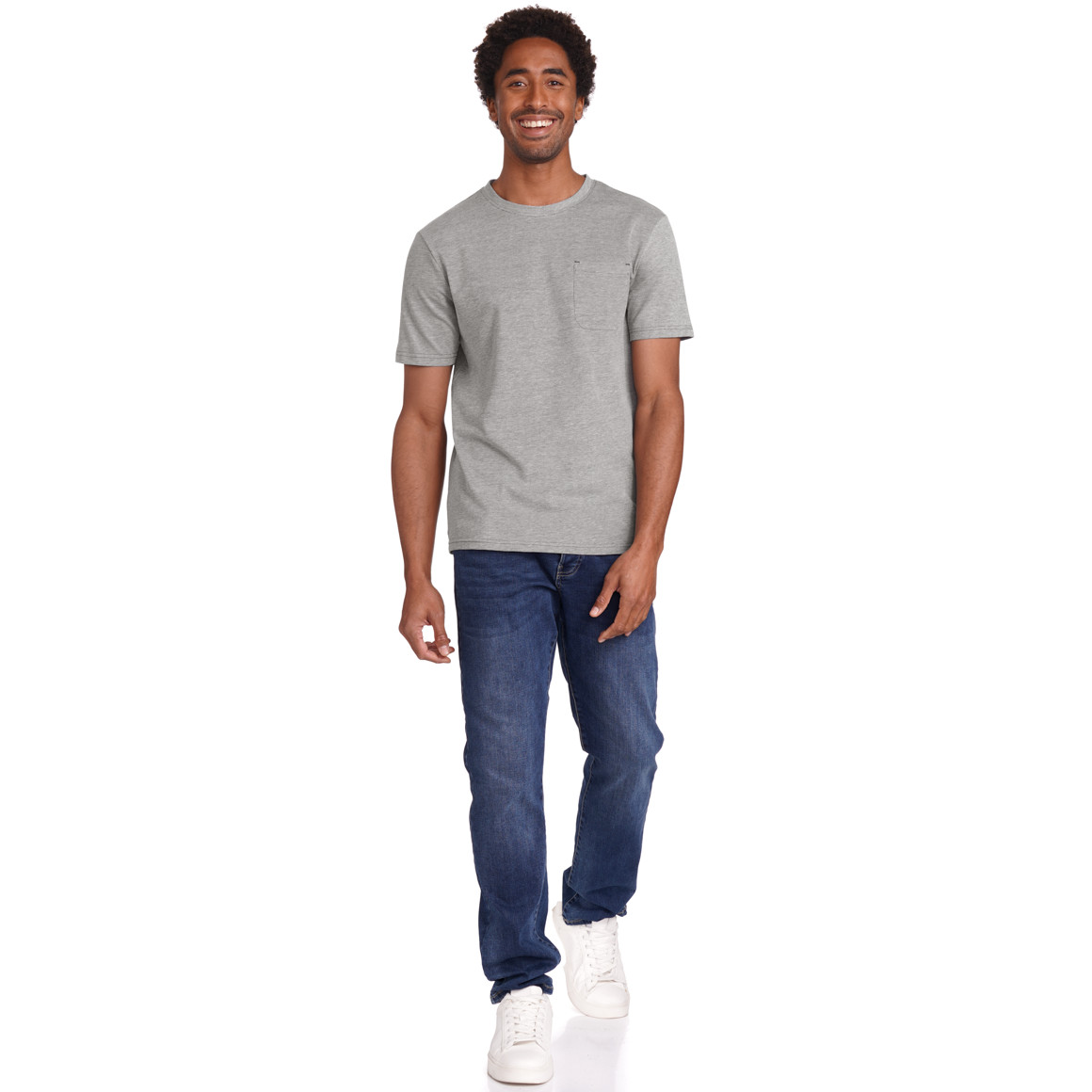 VanVaan Herren T-Shirt in Piqué-Qualität graugrün
