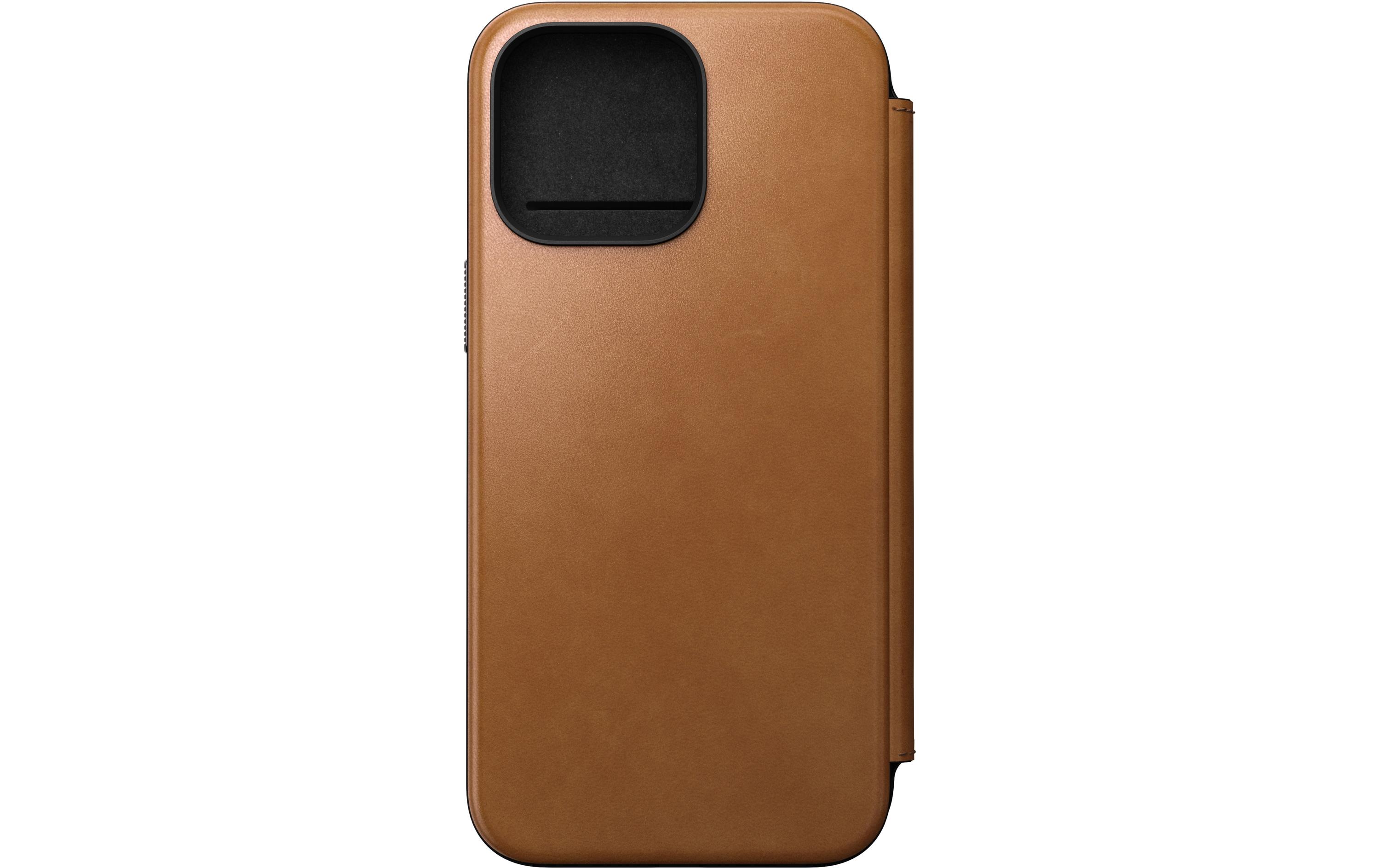 Book Cover Modern Leather Folio iPhone 15 Pro Max BeigeModernes Leder Folio für das Apple iPhone 15 Pro Max