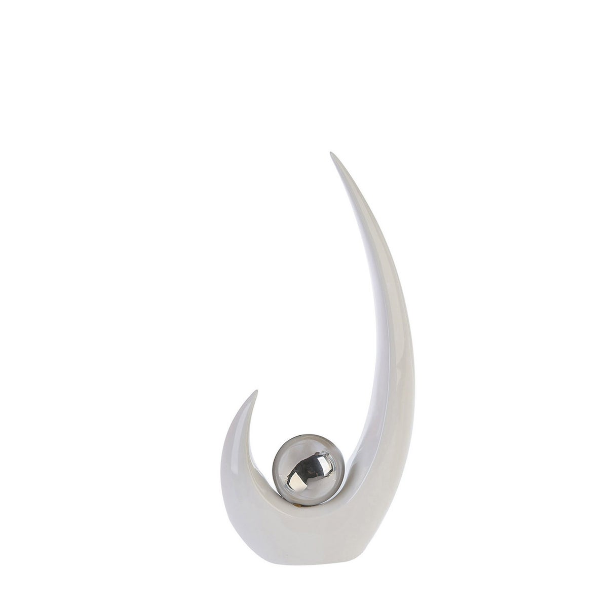 Sculptuur GILDE Decoratie Hoogte 36,5 cm Breedte 17 cm Wit Keramiek