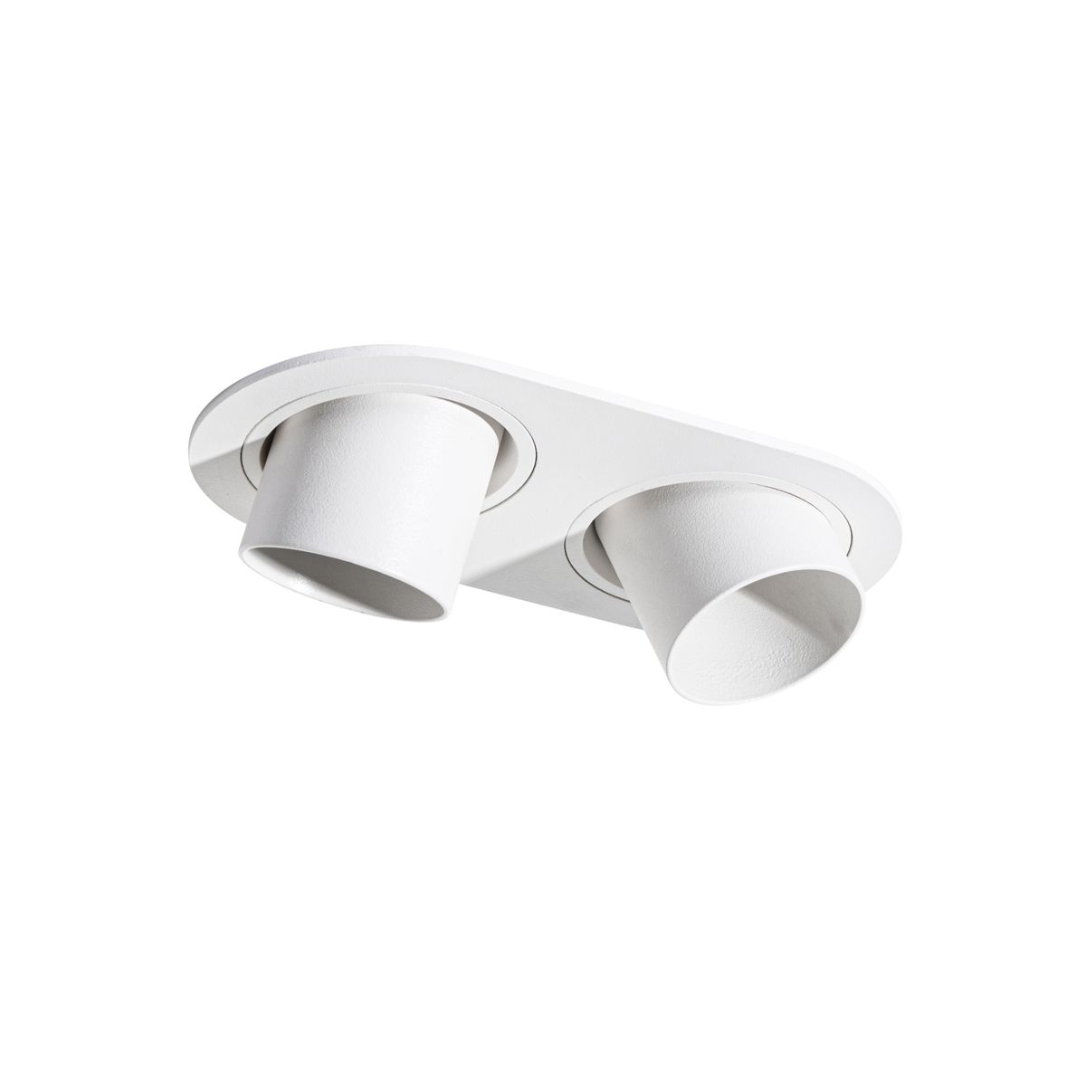 Afgeronde inbouwspot wit GU10 35mm kantelbaar 2-lichts - Installa