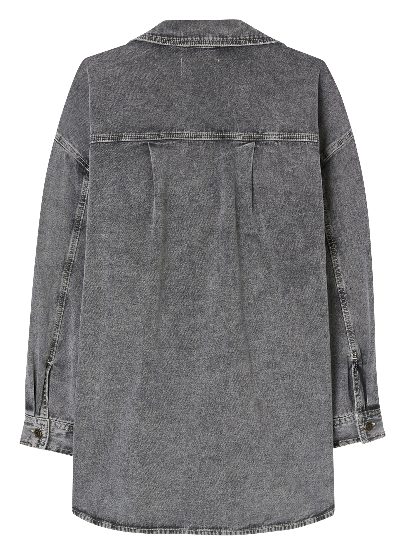 JAZY - Chemise ample denim en coton | Gris