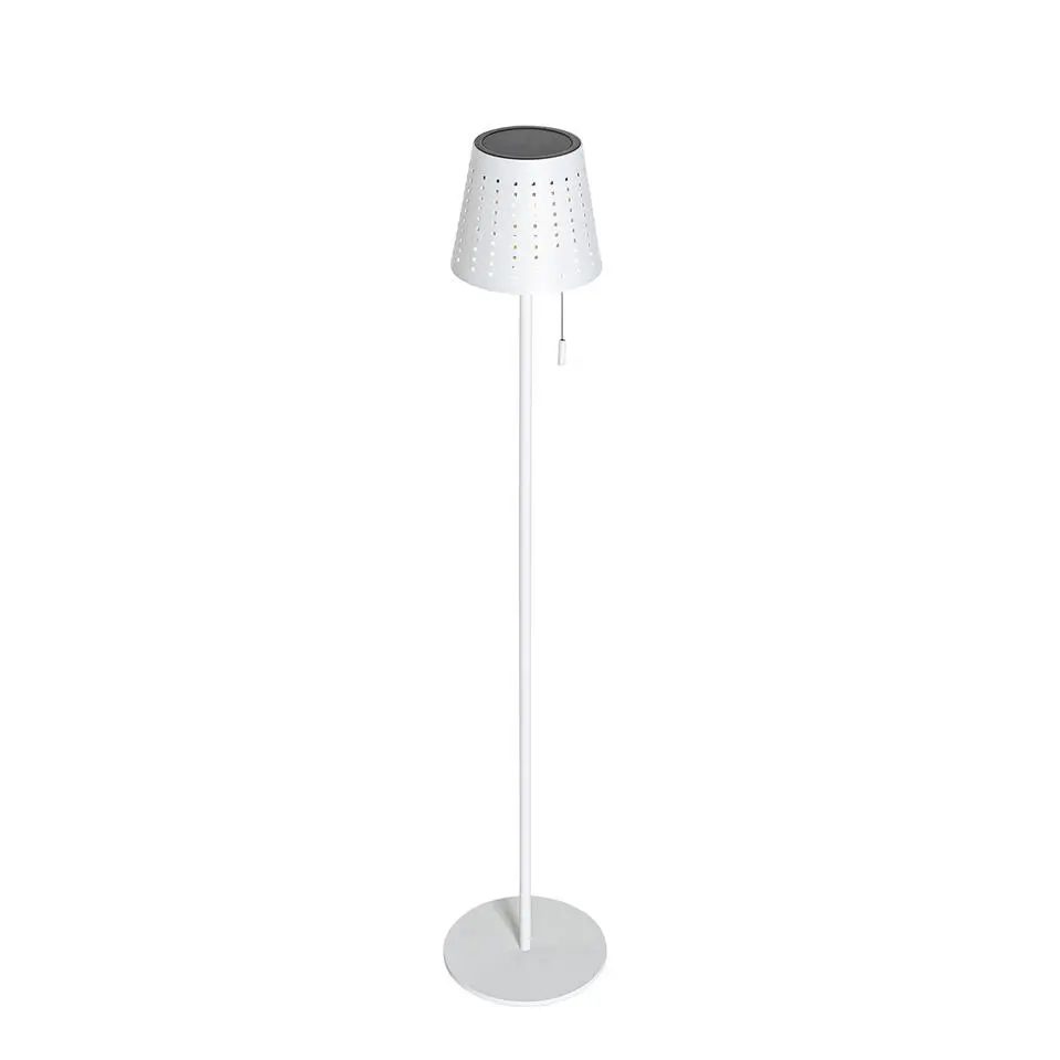 Qazqa staande buitenlampen ferre wit geïntegreerde led