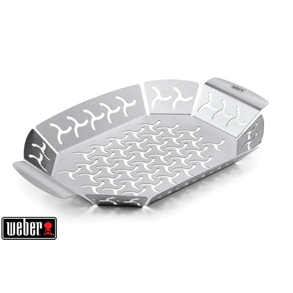 Grand panier à légumes en acier inoxydable Weber