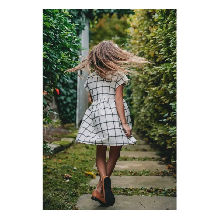Loir Robe Elisabeth à Carreaux | Blanc