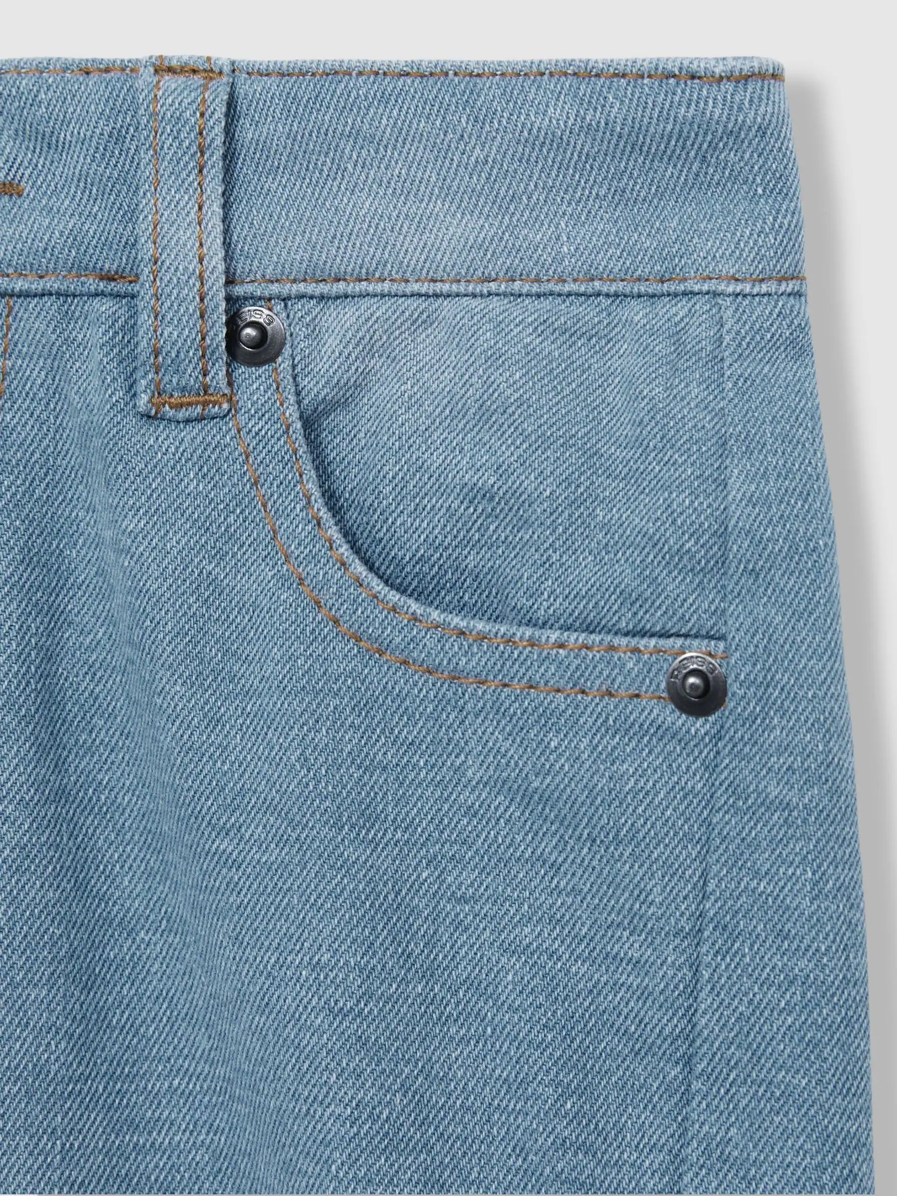Reiss Briar Patchwork Two Tone Denim Jeans