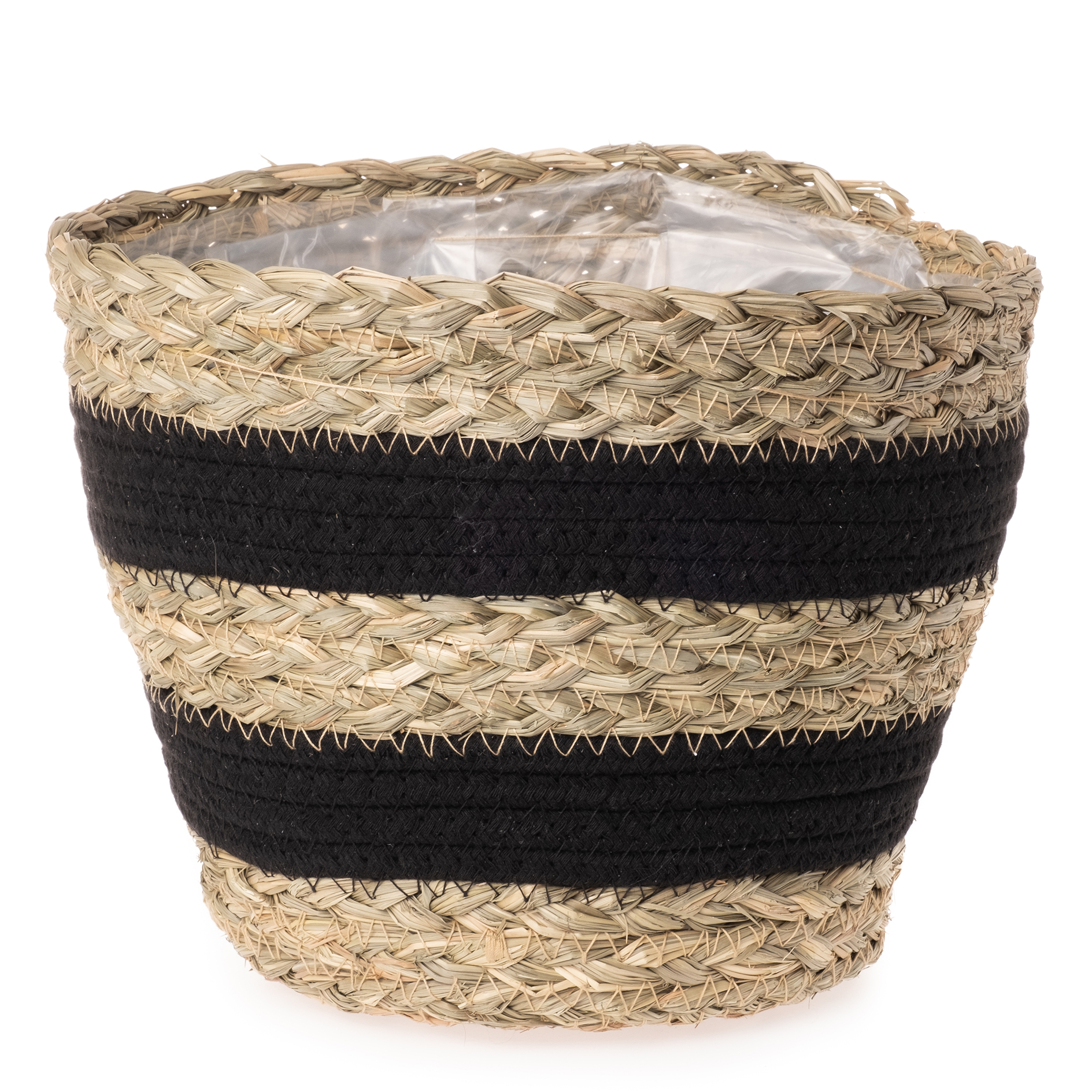 Korb - natur-schwarz gestreift - Ø 24 cm