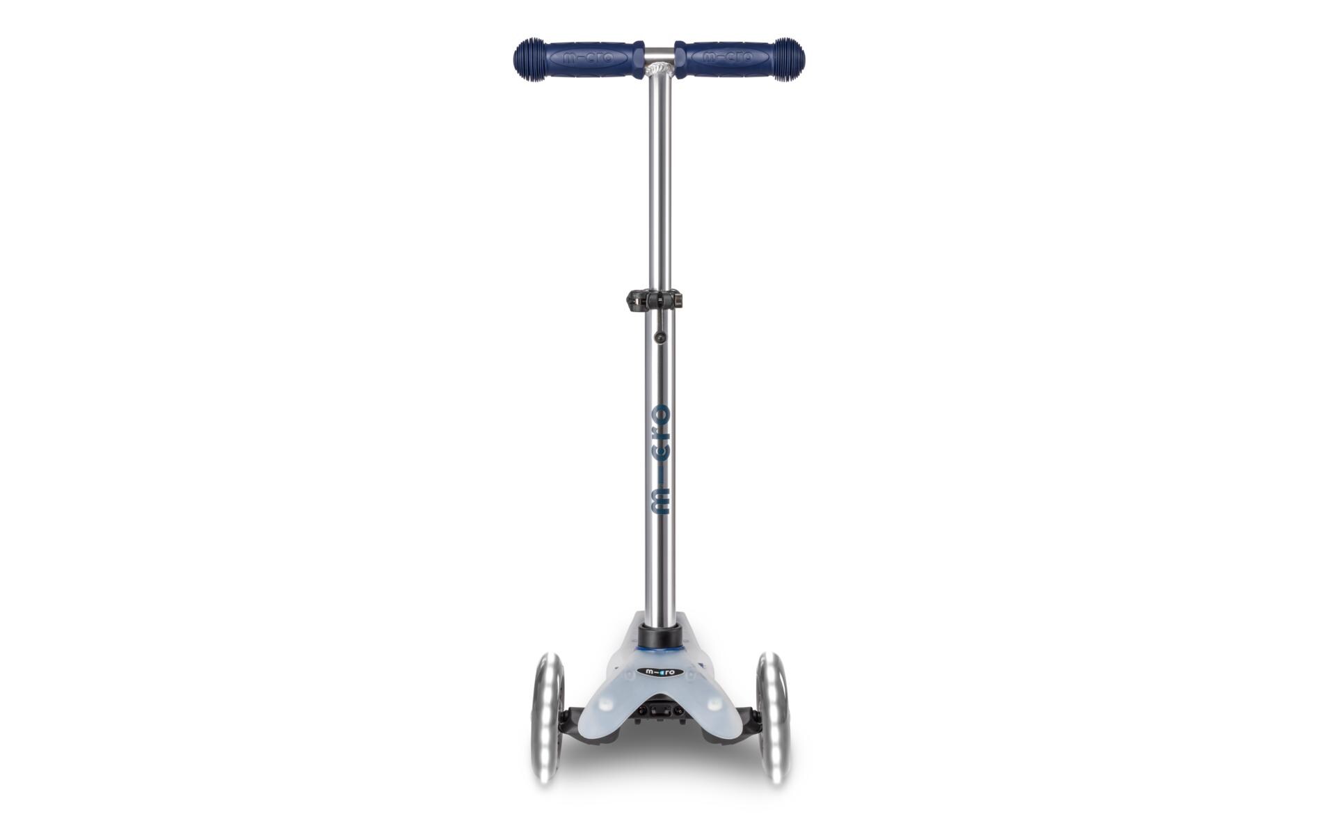 Kickboard Mini Micro Deluxe Flux LED NavyKinderroller mit 3 Rädern