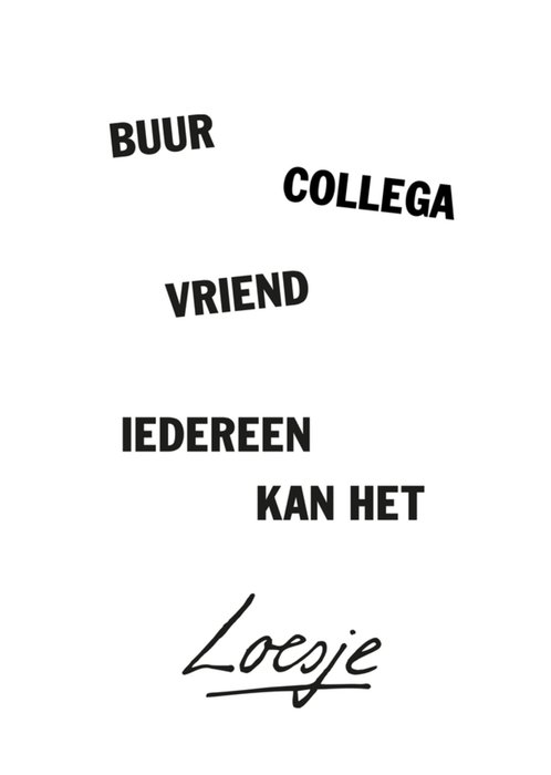 Loesje | Vriendschapskaart | Zomaar