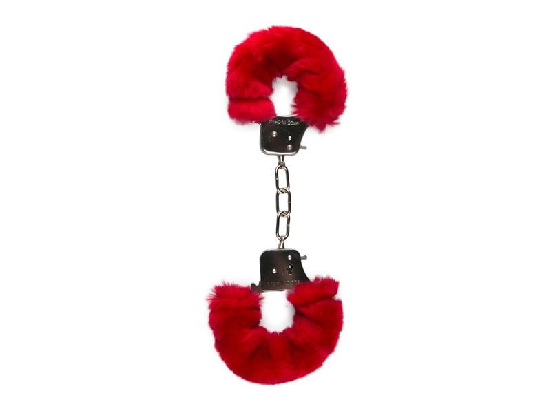 Easytoys Fetish Collection Handschellen rot Plüschhandschellen für erotische BDSM Spiele