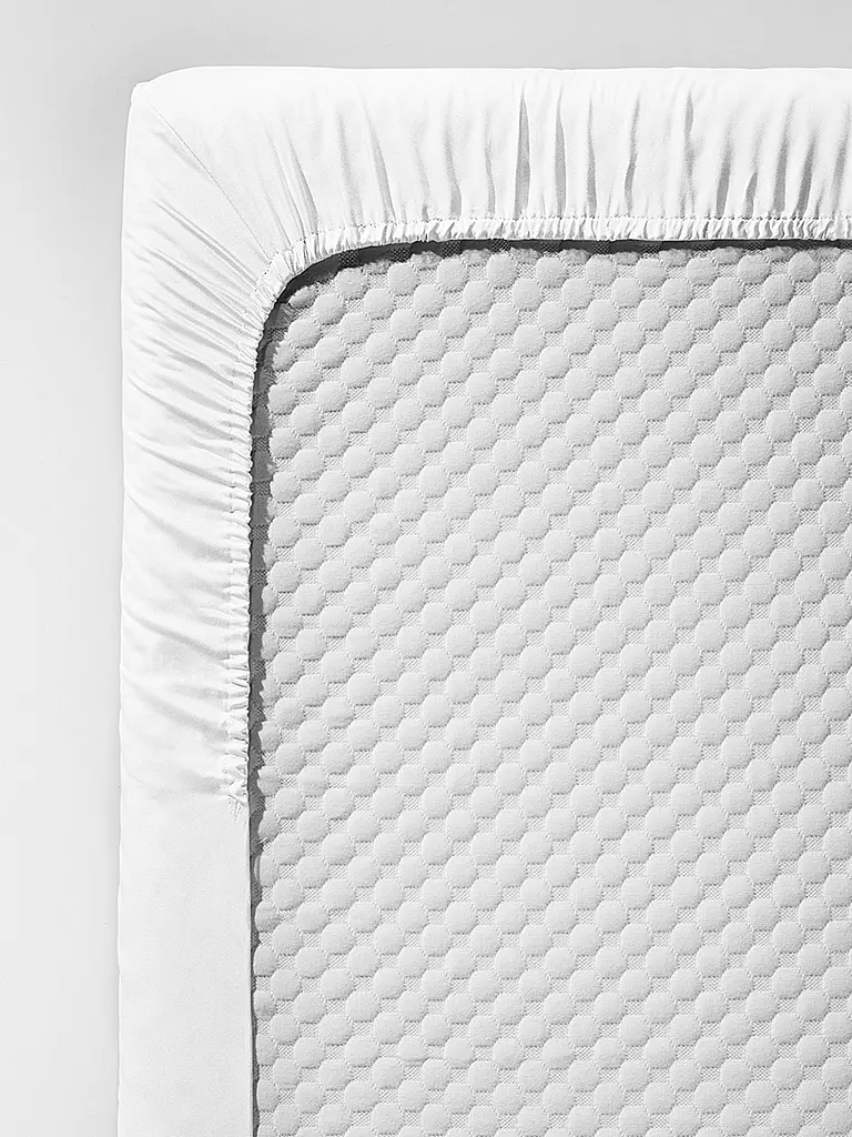 FLEURESSE Satin Spannleintuch Royal Uni 180x200cm Weiss weiss