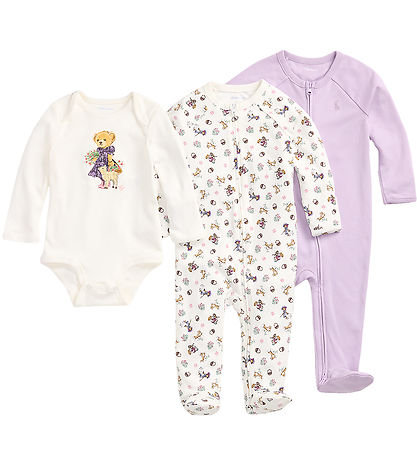 Polo Ralph Lauren Gave?ske - 5 Dele - Cream m. Bamser