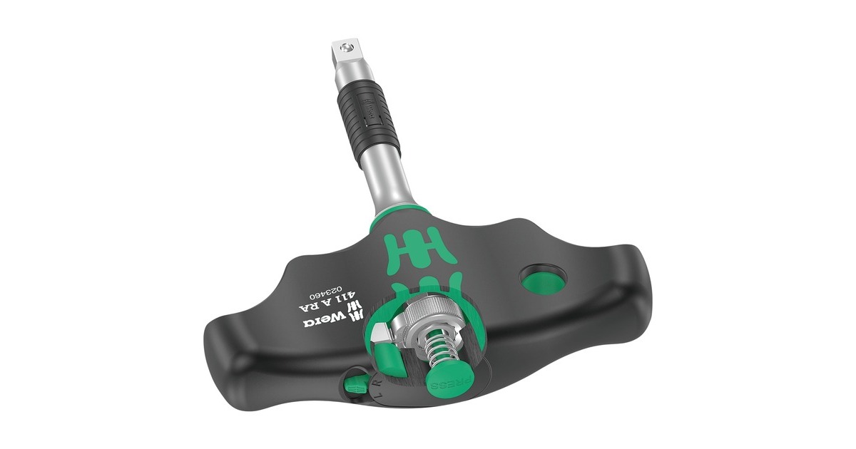 Wera411 A RA T-greep adapterschroevendraaier met ratelfunctie, 1/4