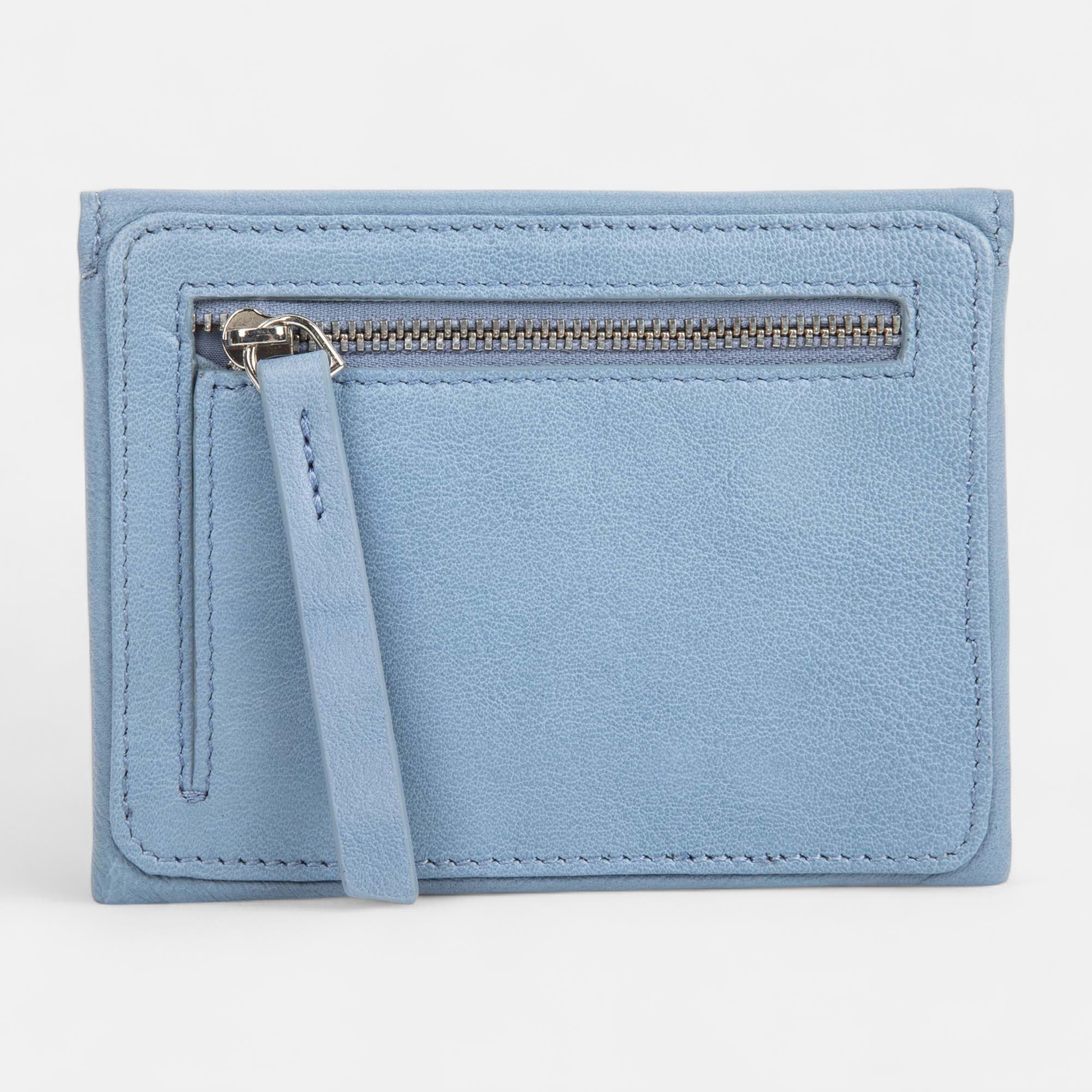 Petite maroquinerie en cuir jeans