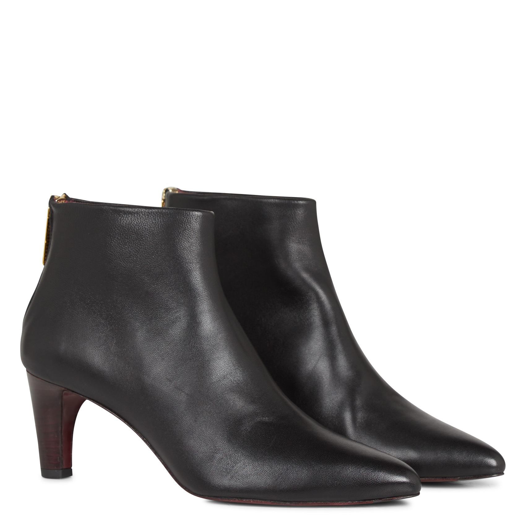 INGA NAPPA - Boots à talons en cuir| Noir