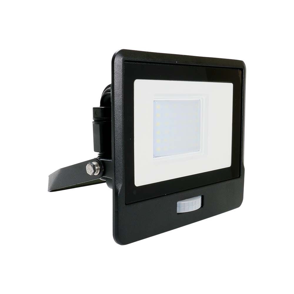 V-TAC VT-138S-B - LED-schijnwerper met PIR-sensor - Zwart - Samsung - IP65 - 30W - 2340