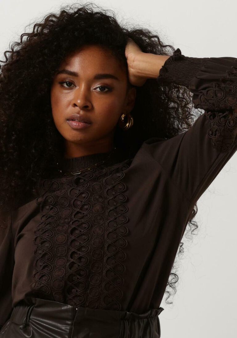 NEO NOIR bruine neo noir blouse katie embroidery blouse