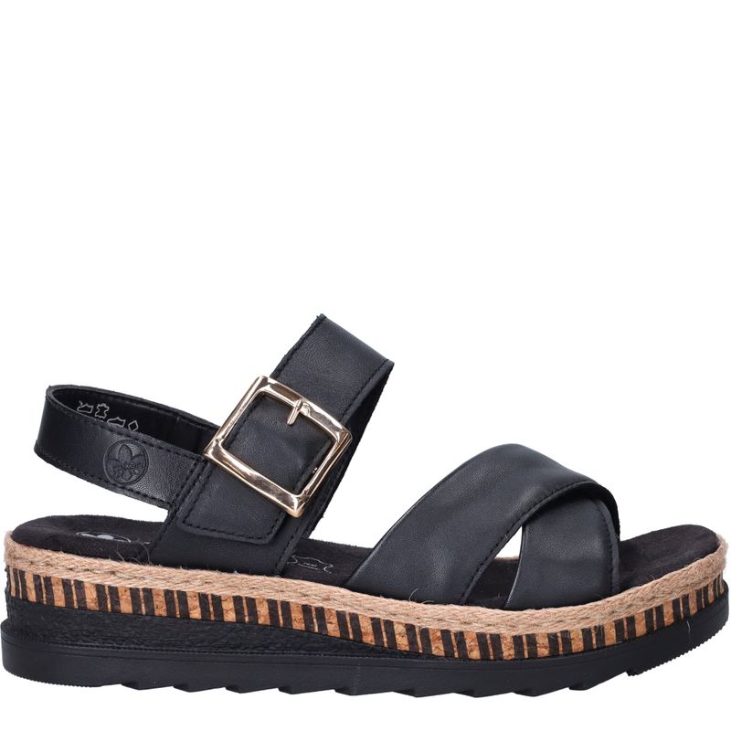 Rieker Sandalen Zwart Dames