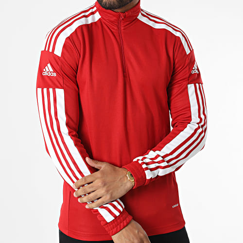 Sweat Col Zippé A Bandes Squad 21 GP6472 Rouge