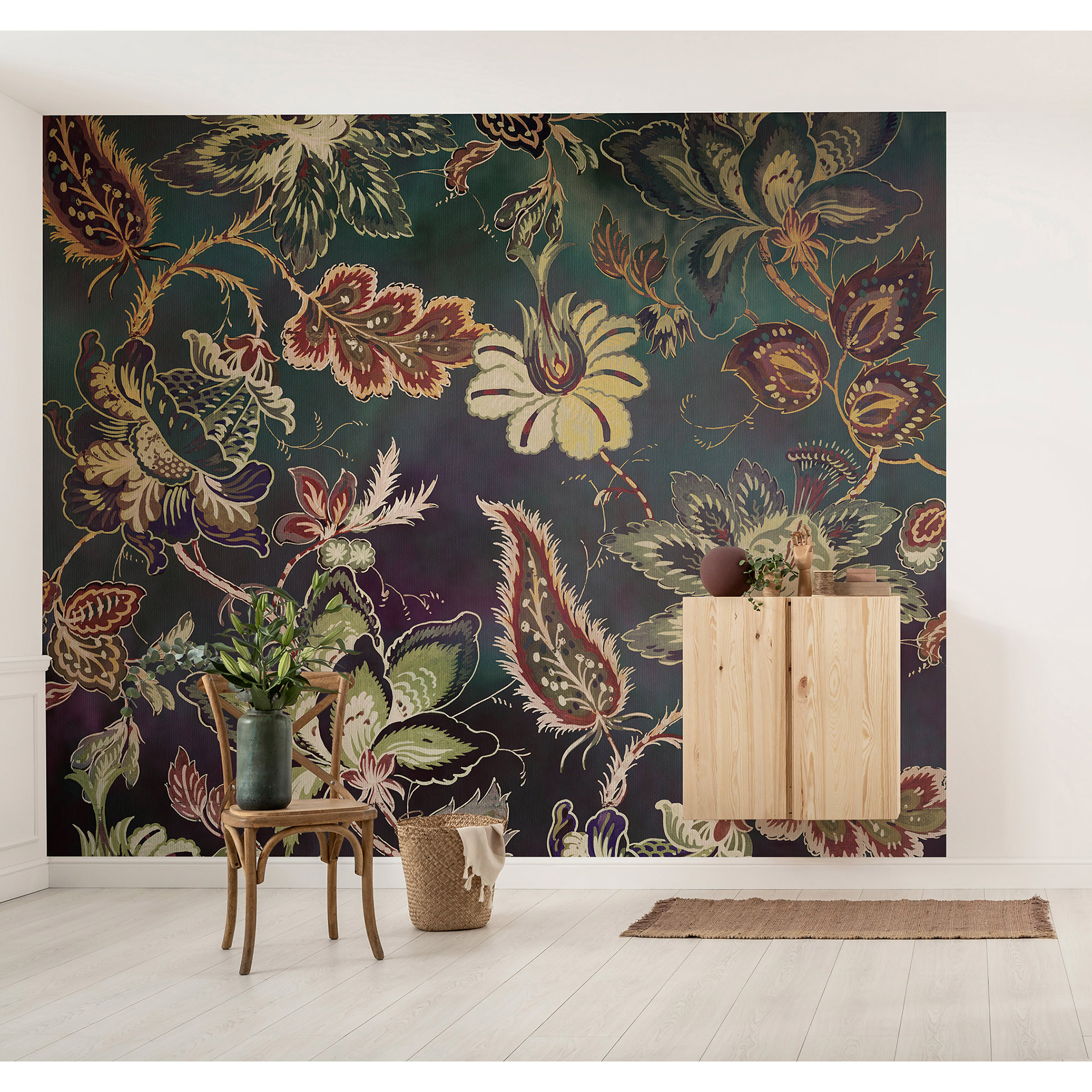 Vlies-Fototapete MOONSHADOW BLOSSOM - 300x250 cm